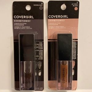 CoverGirl 2 Exhibitionist Liquid Shimmer Eyeshadows Moonlight & At First Blush